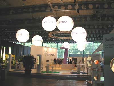 hochwertige ballon-leuchten f&uuml;r messestand